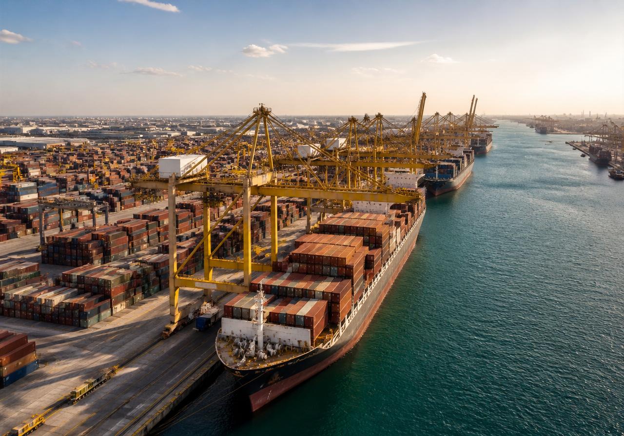 Business setup in JAFZA — Jebel Ali Port container terminal, Dubai