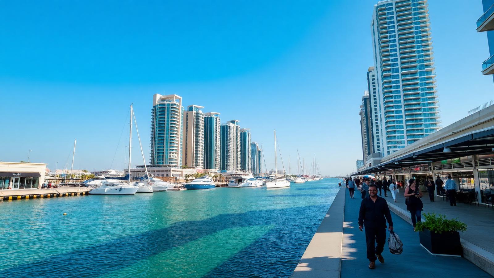 Dubai Marina promenade — Dubai Economy and Tourism guide